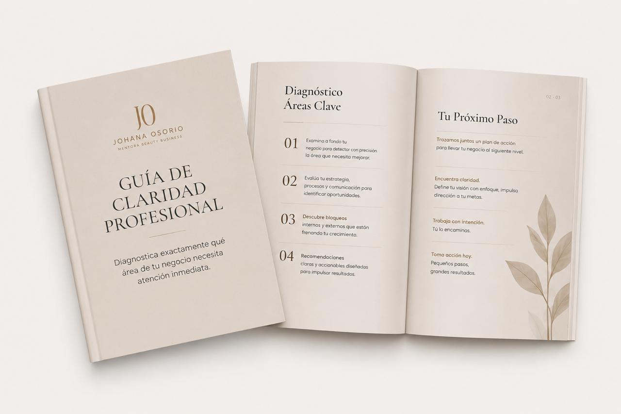 Mockup de la Guía de Claridad Profesional de Johana Osorio